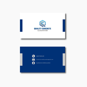 Diseño de Tarjeta de Presentación por ninisdesign para Quality concrete & excavation | Diseño: #28675852