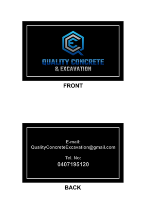 Visitenkarten-Design von boyet für Quality concrete & excavation | Design: #28676402