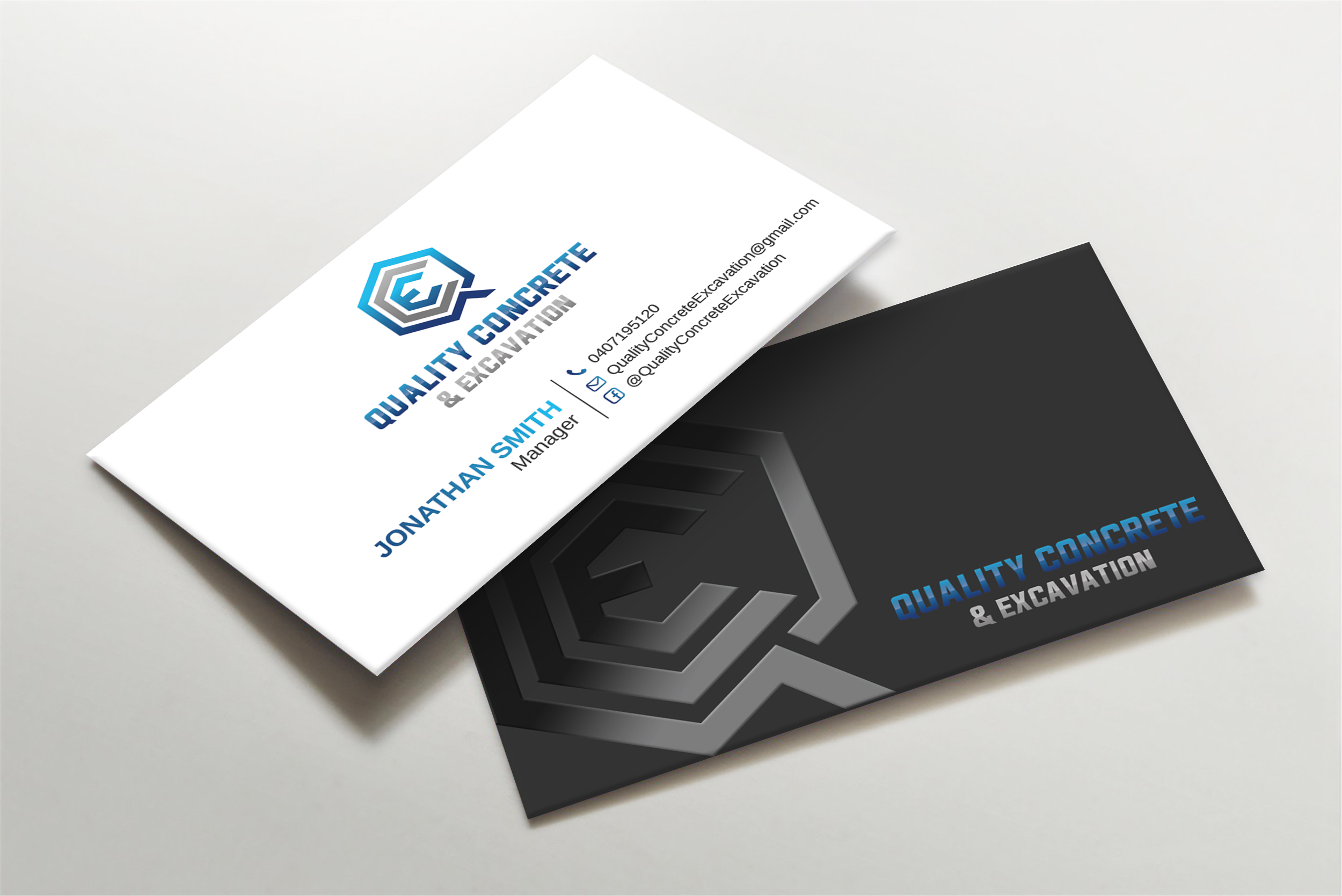 Business Card Design by Imagine design000 for Quality concrete & excavation | Design #28676024