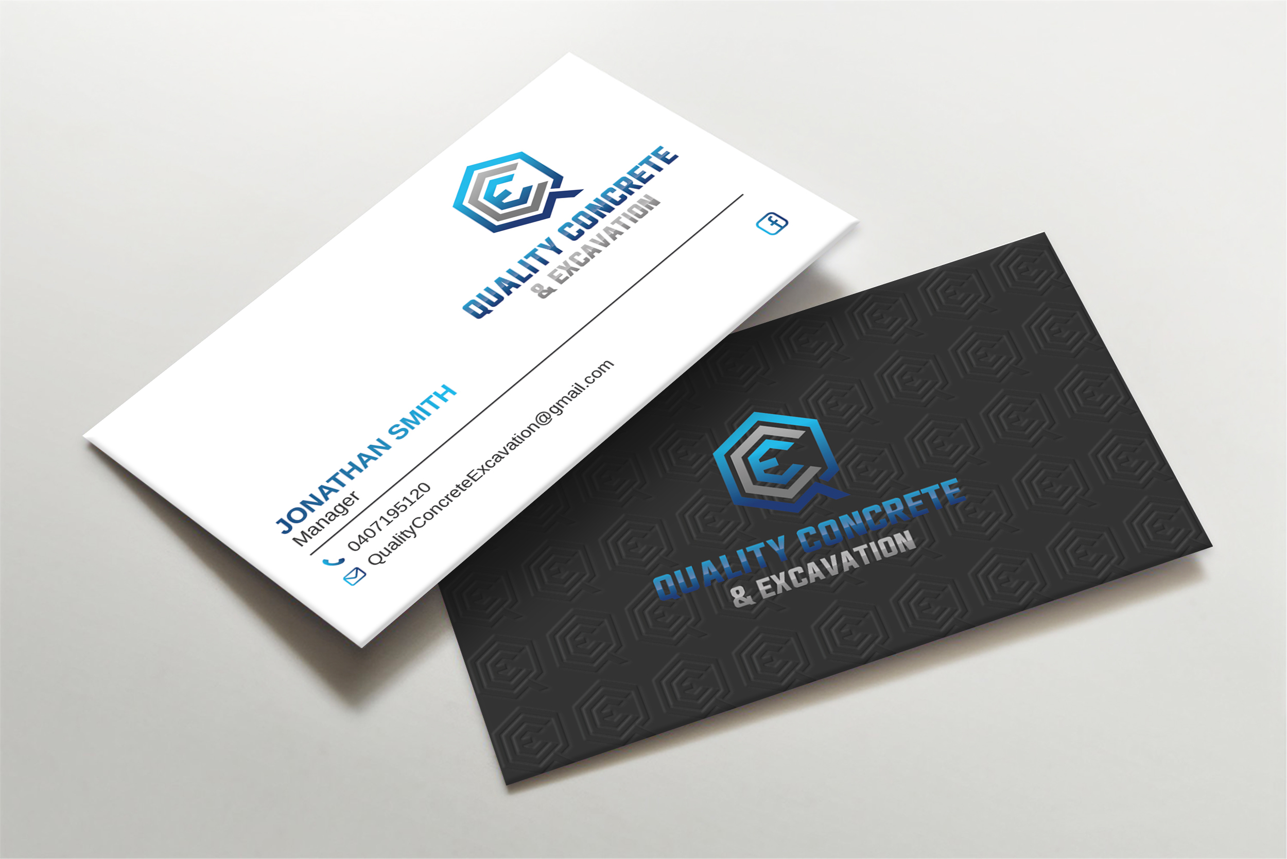 Business Card Design by Imagine design000 for Quality concrete & excavation | Design #28676026