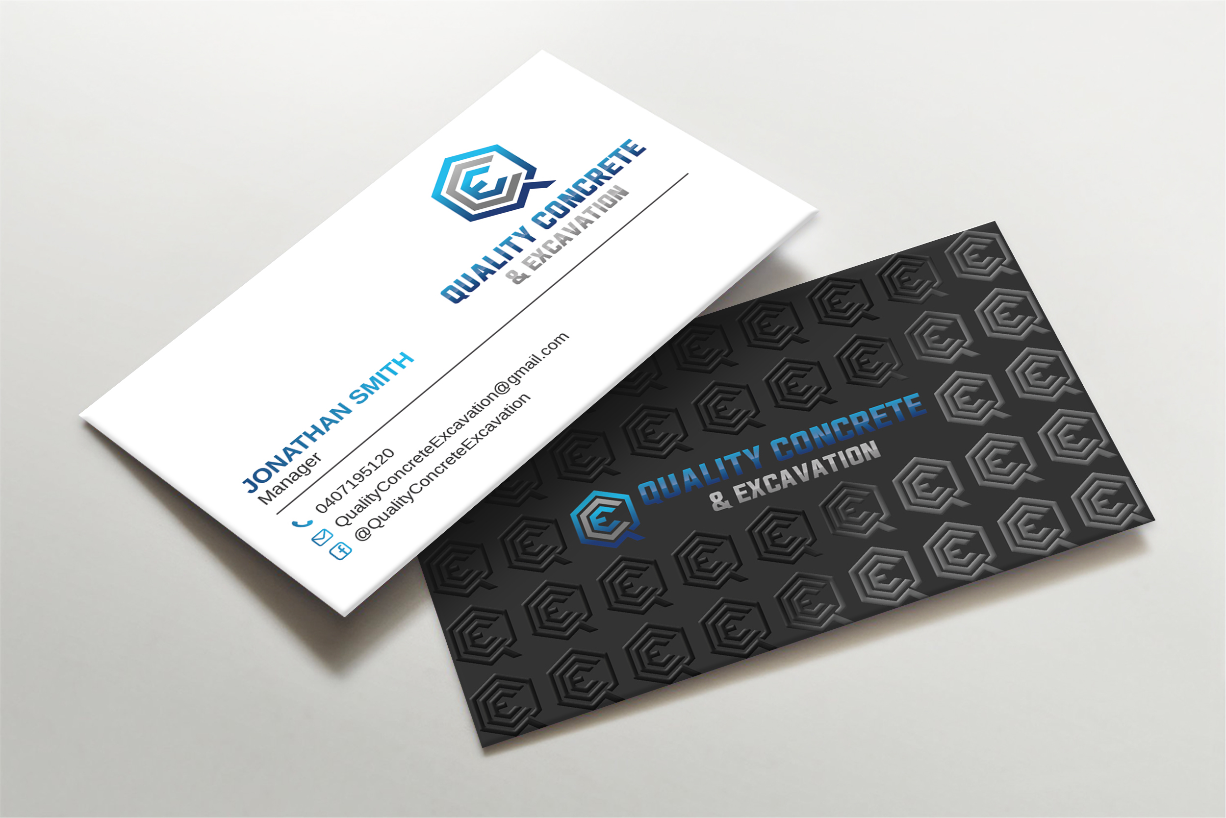Business Card Design by Imagine design000 for Quality concrete & excavation | Design #28676028