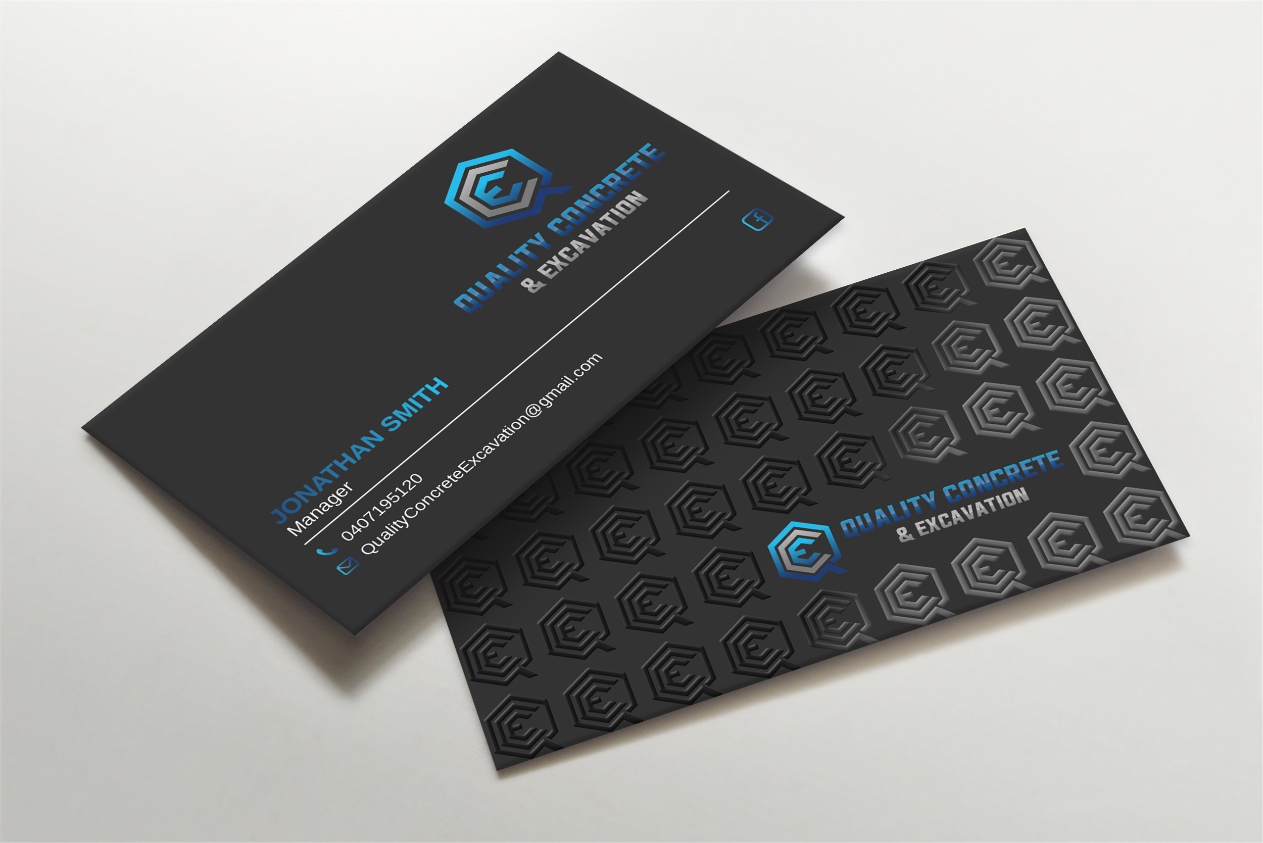 Business Card Design by Imagine design000 for Quality concrete & excavation | Design #28676030