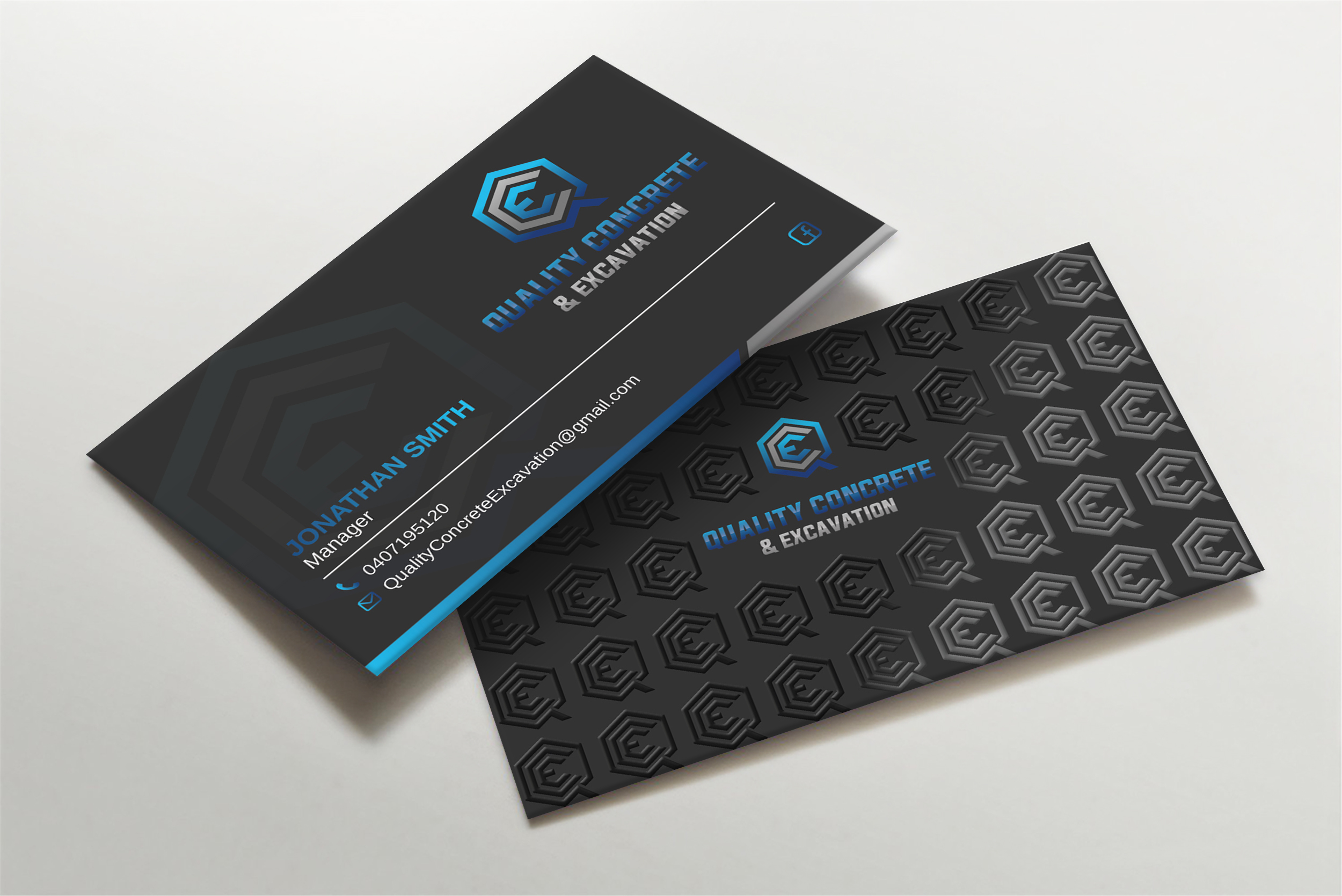 Design de Carte de Visite par Imagine design000 pour Quality concrete & excavation | Design #28676033