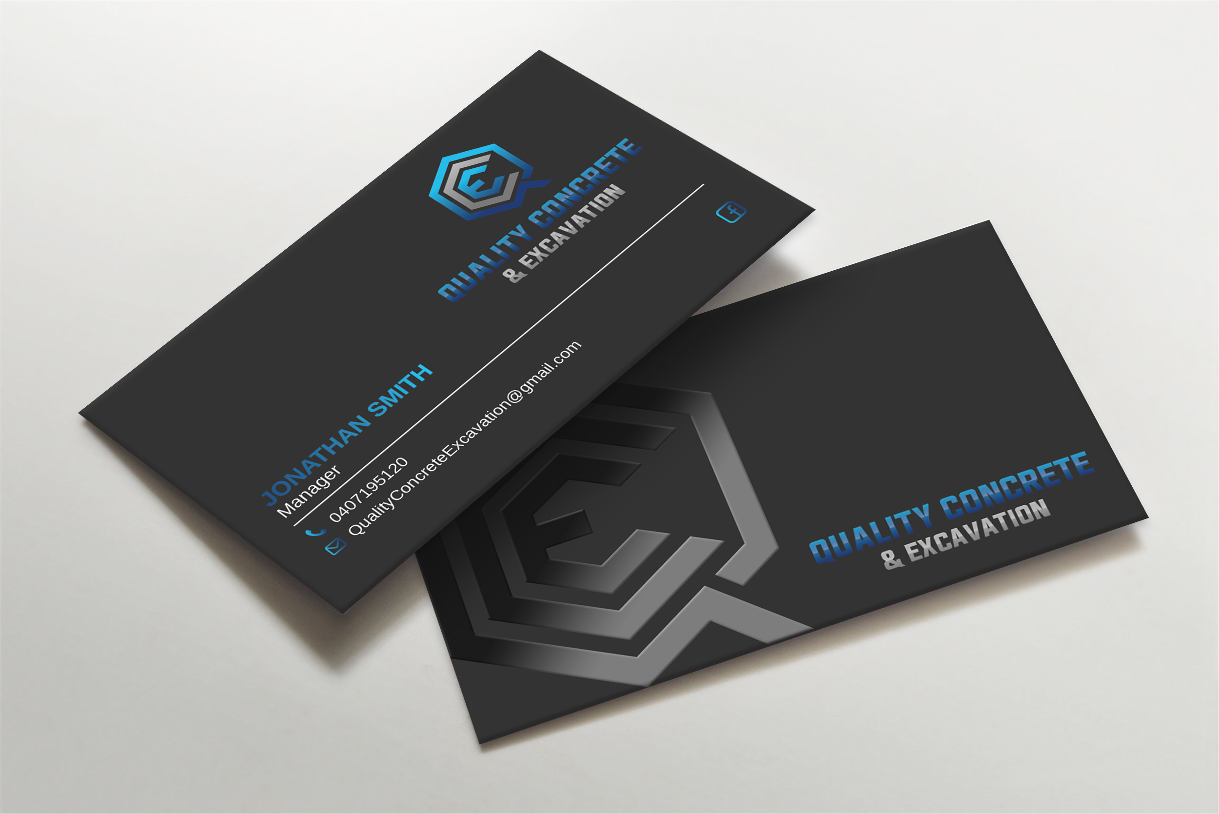 Design de Carte de Visite par Imagine design000 pour Quality concrete & excavation | Design #28676034