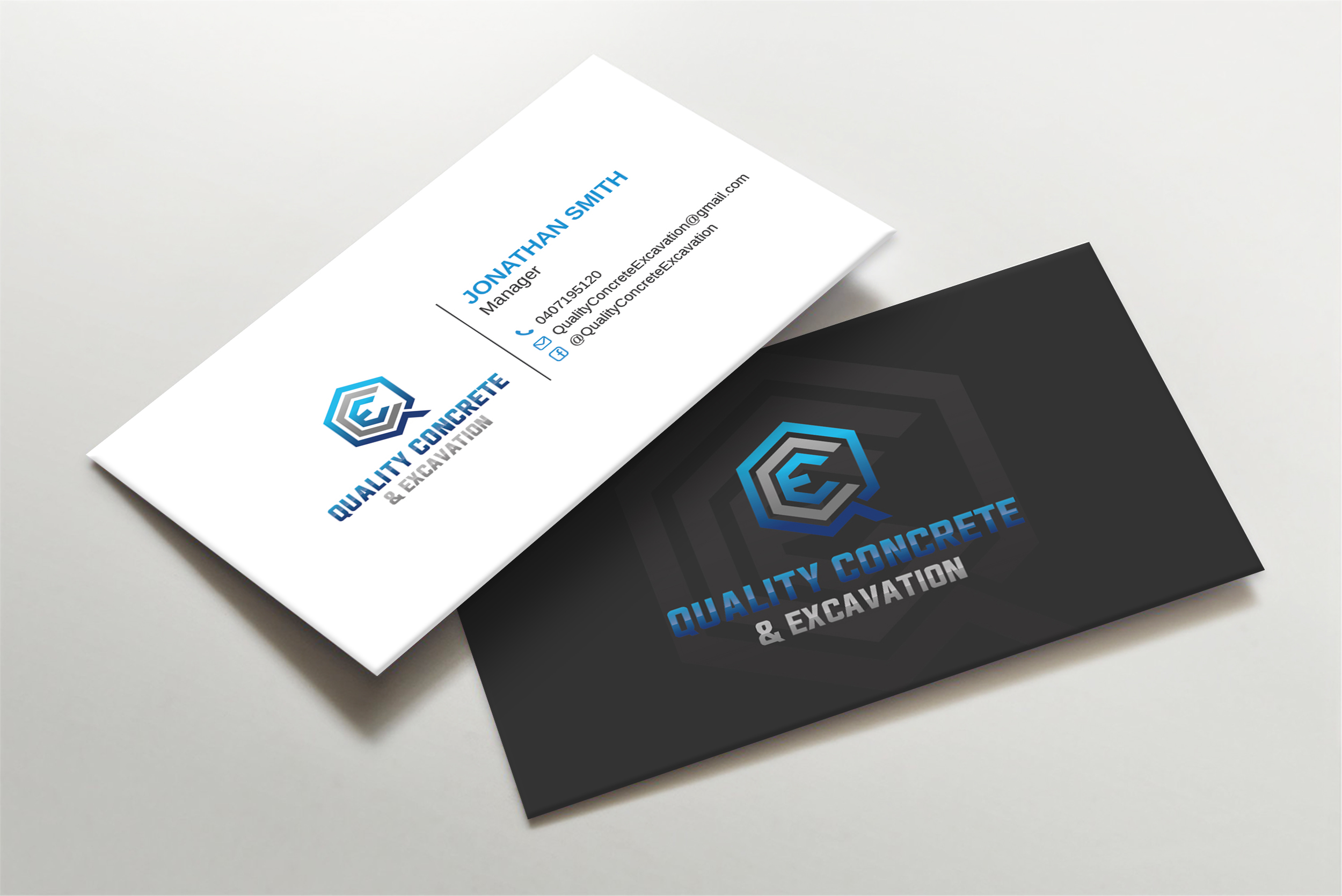 Design de Carte de Visite par Imagine design000 pour Quality concrete & excavation | Design #28676039
