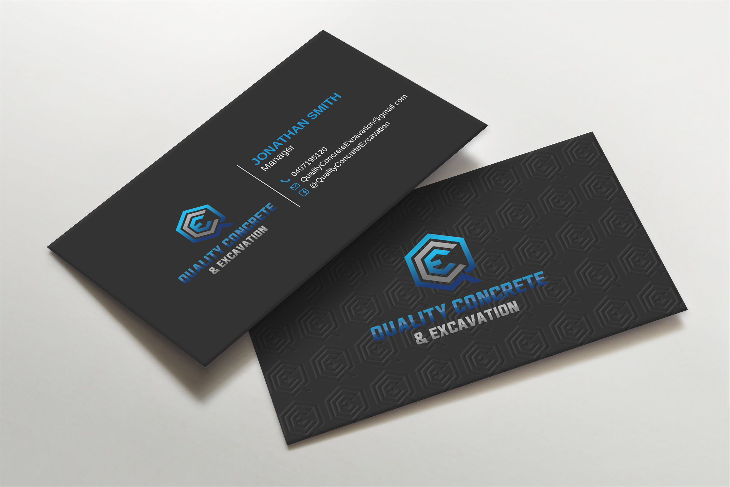 Design de Carte de Visite par Imagine design000 pour Quality concrete & excavation | Design #28676042