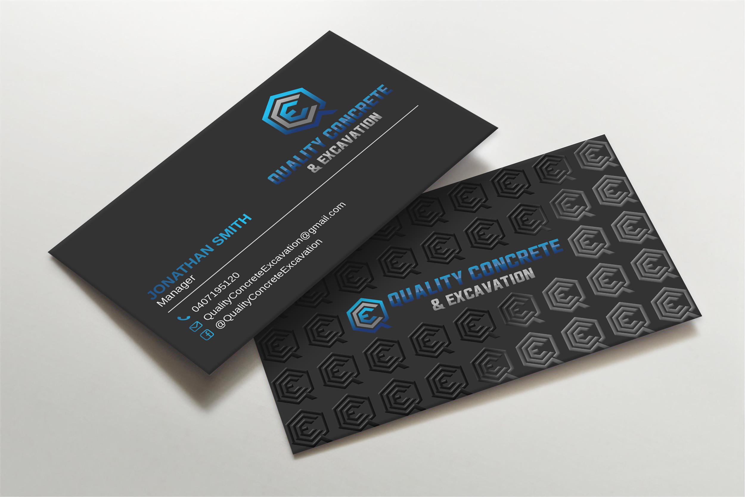 Design de Carte de Visite par Imagine design000 pour Quality concrete & excavation | Design #28676044