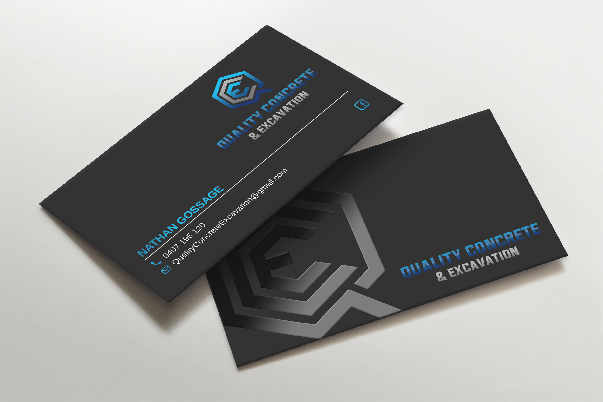 Diseño de Tarjeta de Presentación por Imagine design000 para Quality concrete & excavation | Diseño #28676722