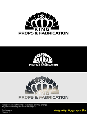 Logo Design by Mariono Fx for King Props and Fabrication | Design: #28681088