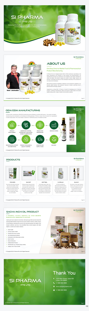 Company Pitch for SI Pharma Pte Ltd | PowerPoint Design by pb