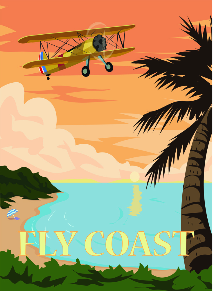 T-shirt Design by branding2biz for Fly Coast Apparel | Design #28733935
