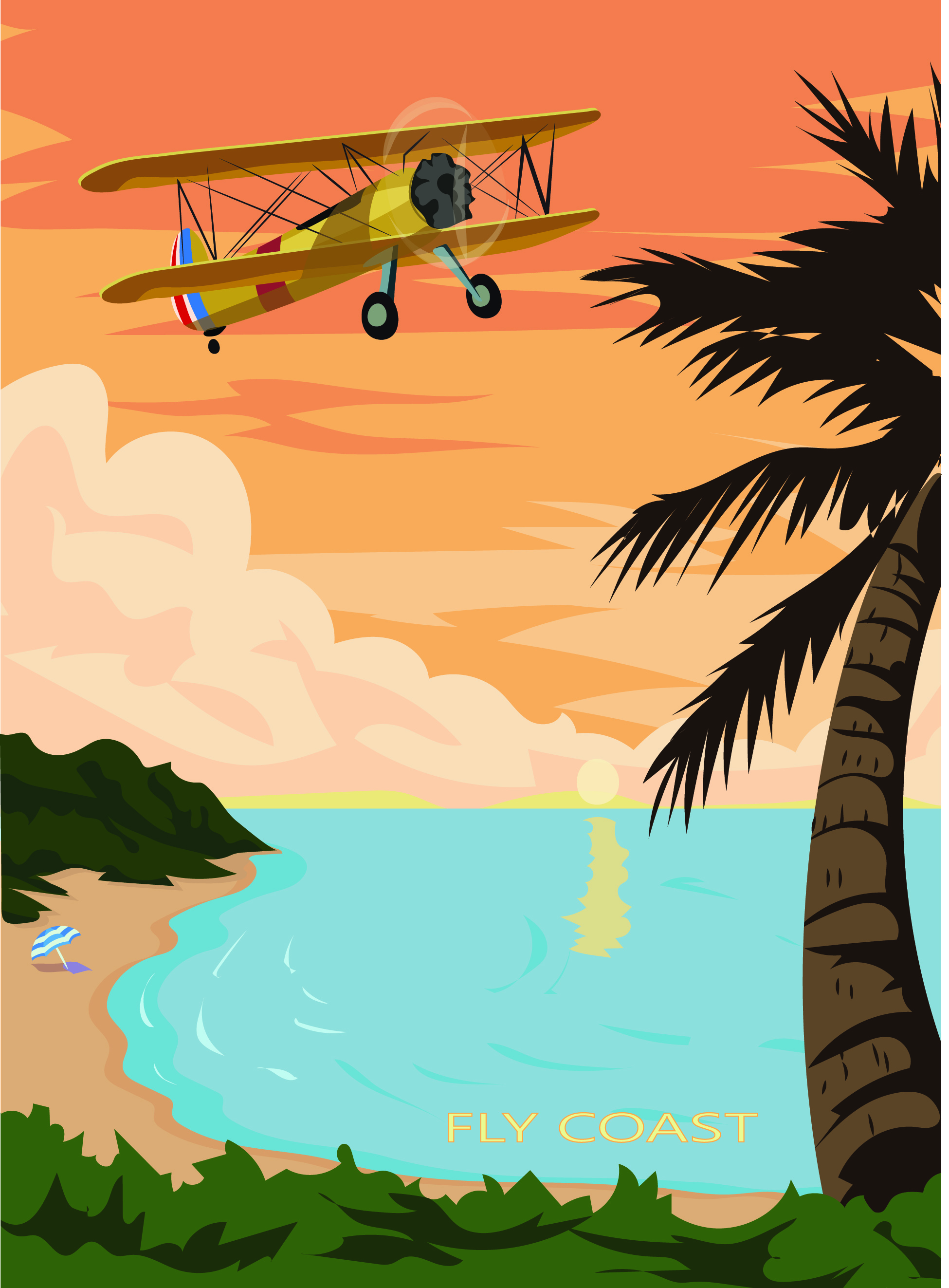 T-shirt Design by branding2biz for Fly Coast Apparel | Design #28748188
