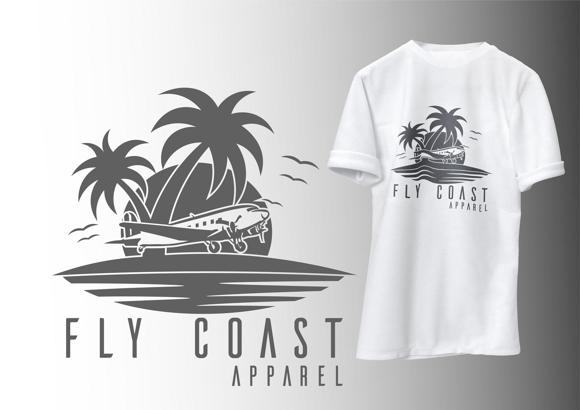 T-shirt Design by katan_designs for Fly Coast Apparel | Design #28756124