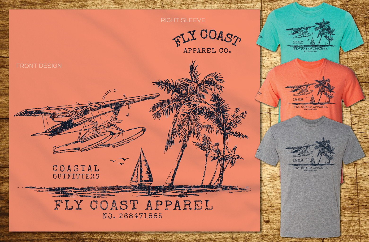 T-shirt Design by CoffeeBreak88 for Fly Coast Apparel | Design: #28740238