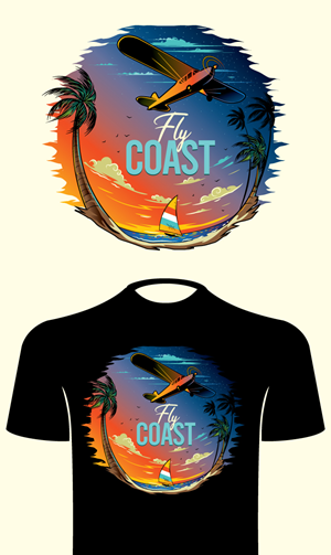 T-shirt Design by ally designs for Fly Coast Apparel | Design: #28707329