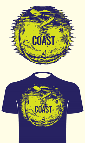 T-shirt Design by ally designs for Fly Coast Apparel | Design: #28709799