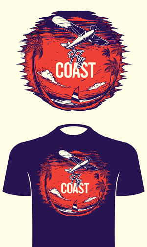 T-shirt Design by ally designs for Fly Coast Apparel | Design: #28709801