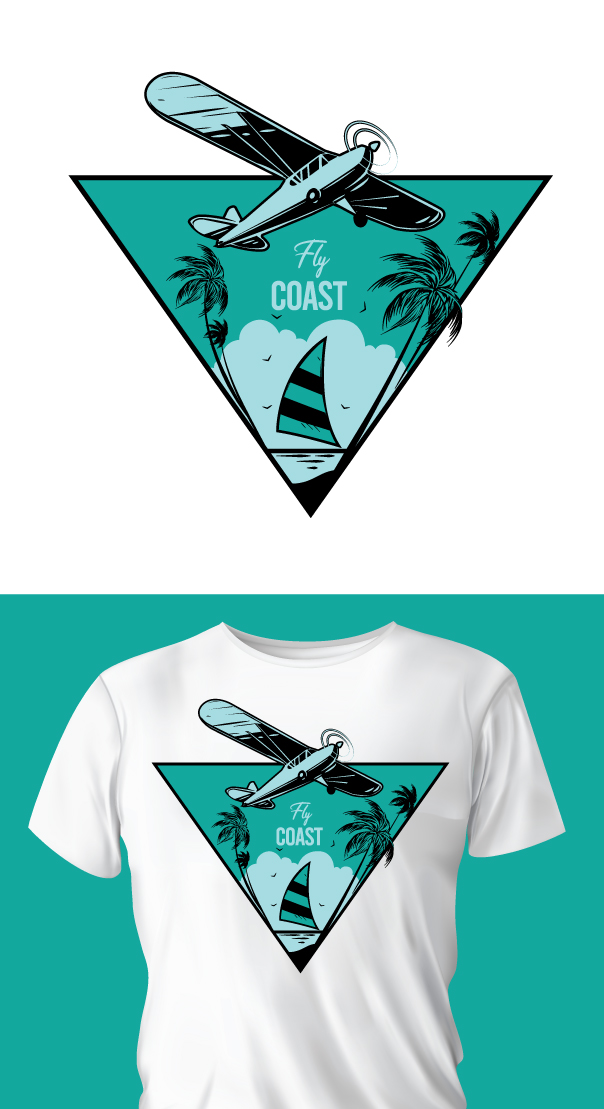 T-shirt Design by ally designs for Fly Coast Apparel | Design #28718416