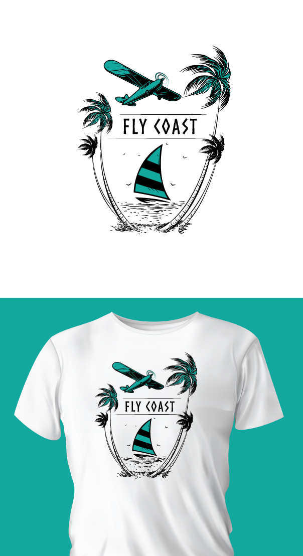 T-shirt Design by ally designs for Fly Coast Apparel | Design #28742156
