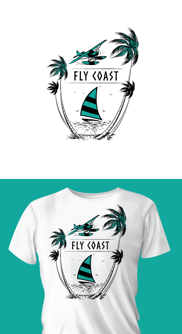 T-shirt Design by ally designs for Fly Coast Apparel | Design #28752529