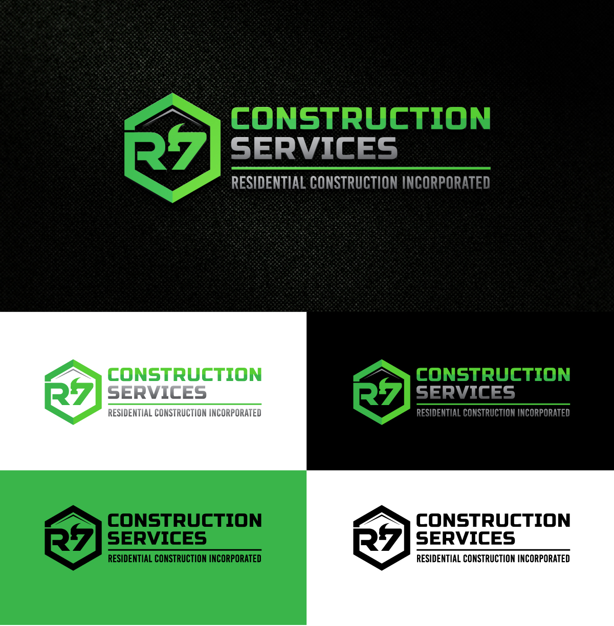 Logo Design by Rueell Artss for R7 Construction Services, LLC | Design #28713678