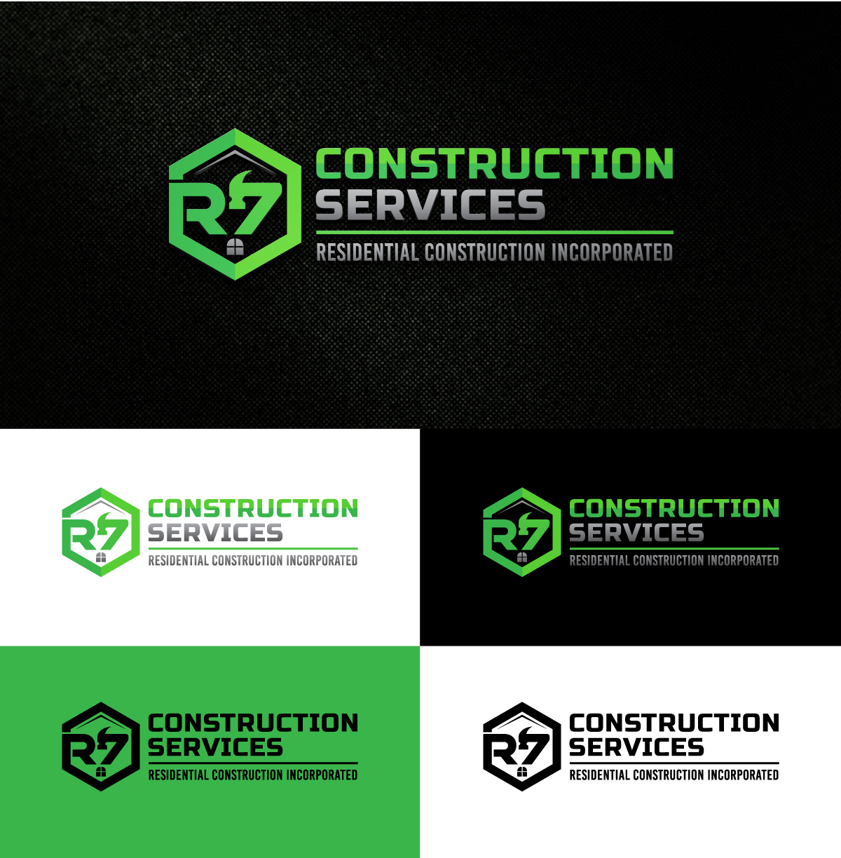 Logo Design by Rueell Artss for R7 Construction Services, LLC | Design #28713679