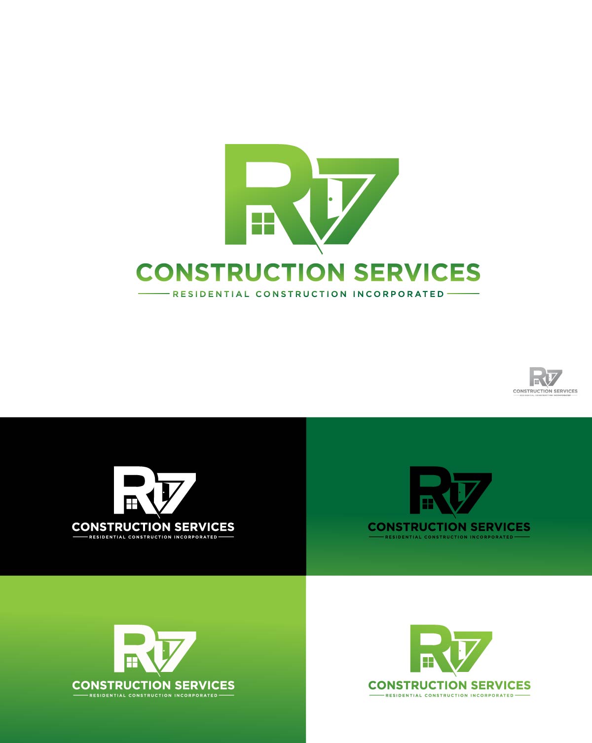 Logo Design by fly  design for R7 Construction Services, LLC | Design #28688175