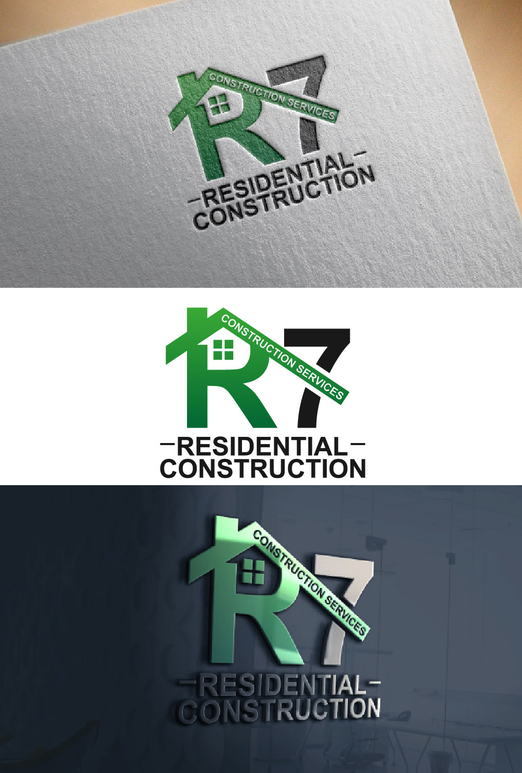 Logo Design by fly  design for R7 Construction Services, LLC | Design #28688177