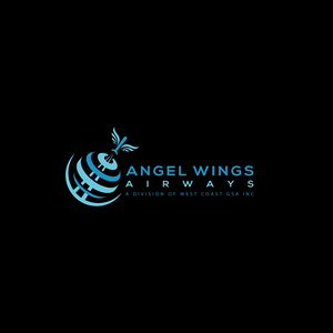 Angel Wings Airways (underneath- A division of West Coast GSA Inc) | Logo Design by UMA 7