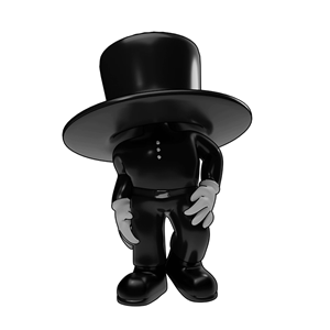 Animated Top Hat Man with Arms & Legs | Design Graphique par hover