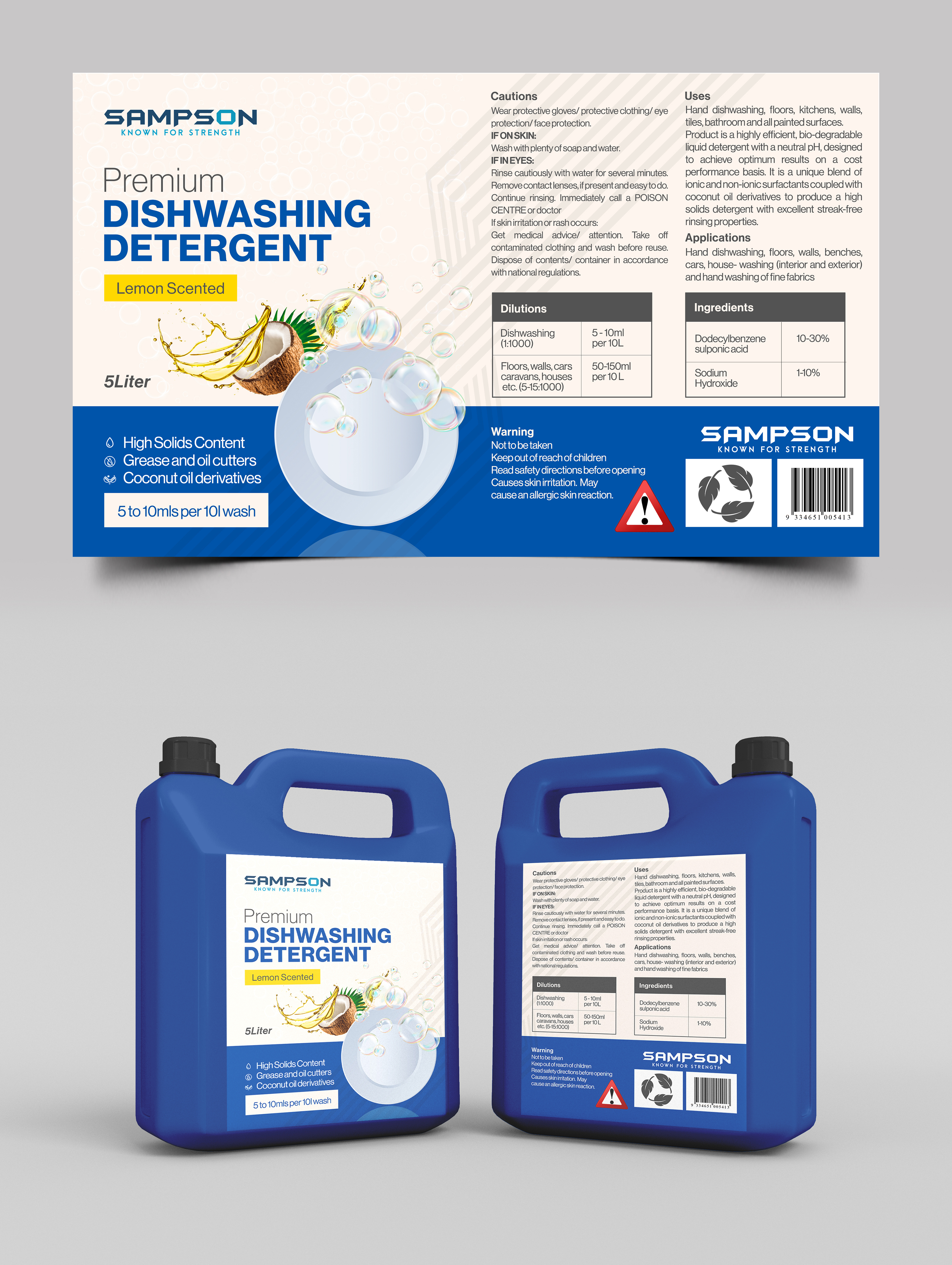 Graphic Design by Graphic Guy for Sampson Chemical Products | Design #28731162