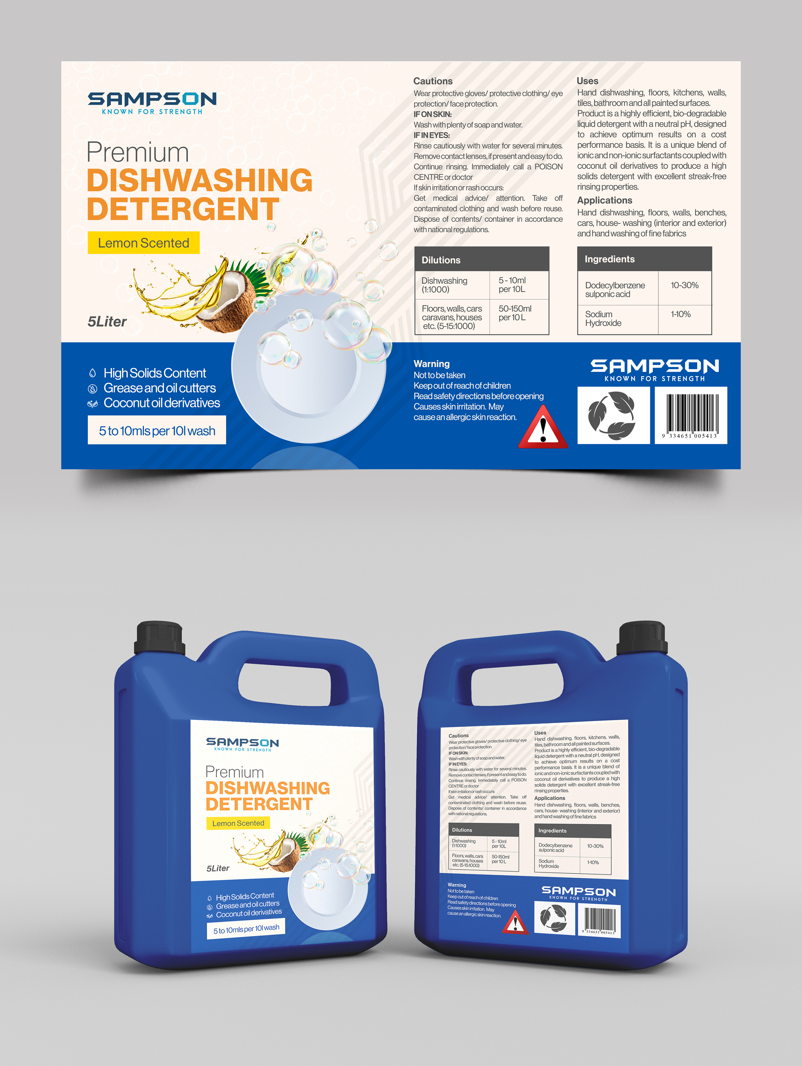 Graphic Design by Graphic Guy for Sampson Chemical Products | Design #28731163