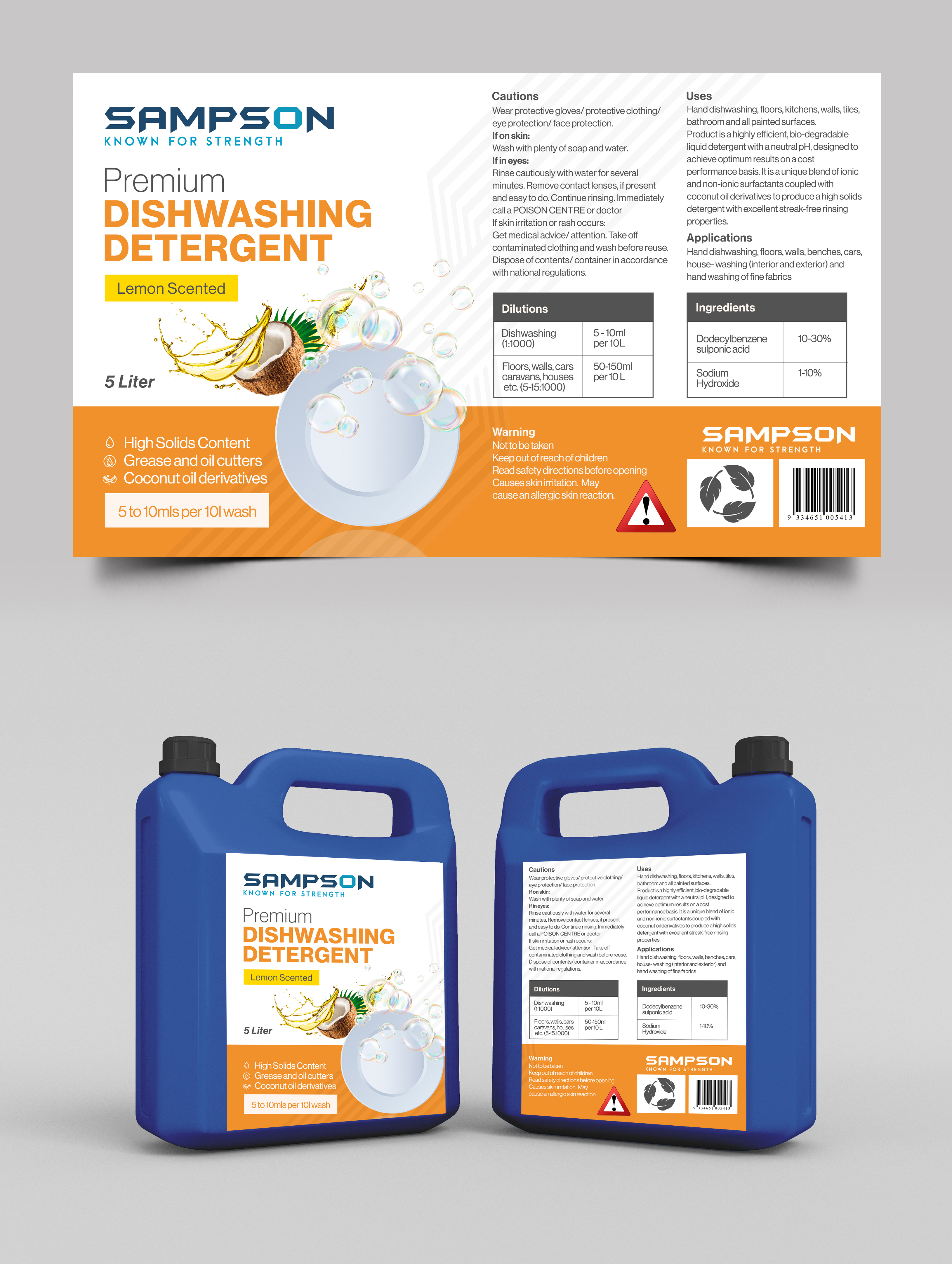 Graphic Design by Graphic Guy for Sampson Chemical Products | Design #28754795