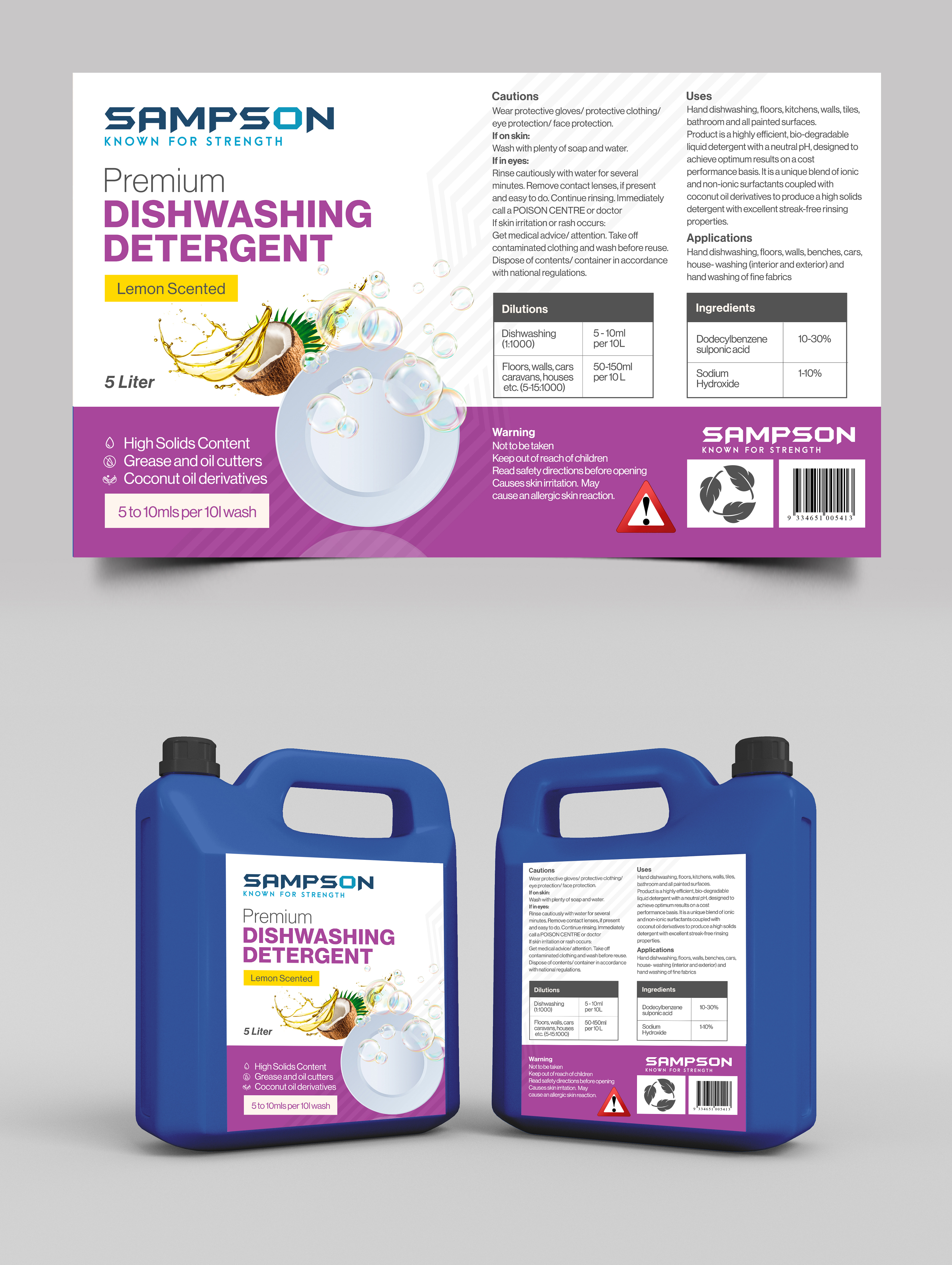 Graphic Design by Graphic Guy for Sampson Chemical Products | Design #28754796