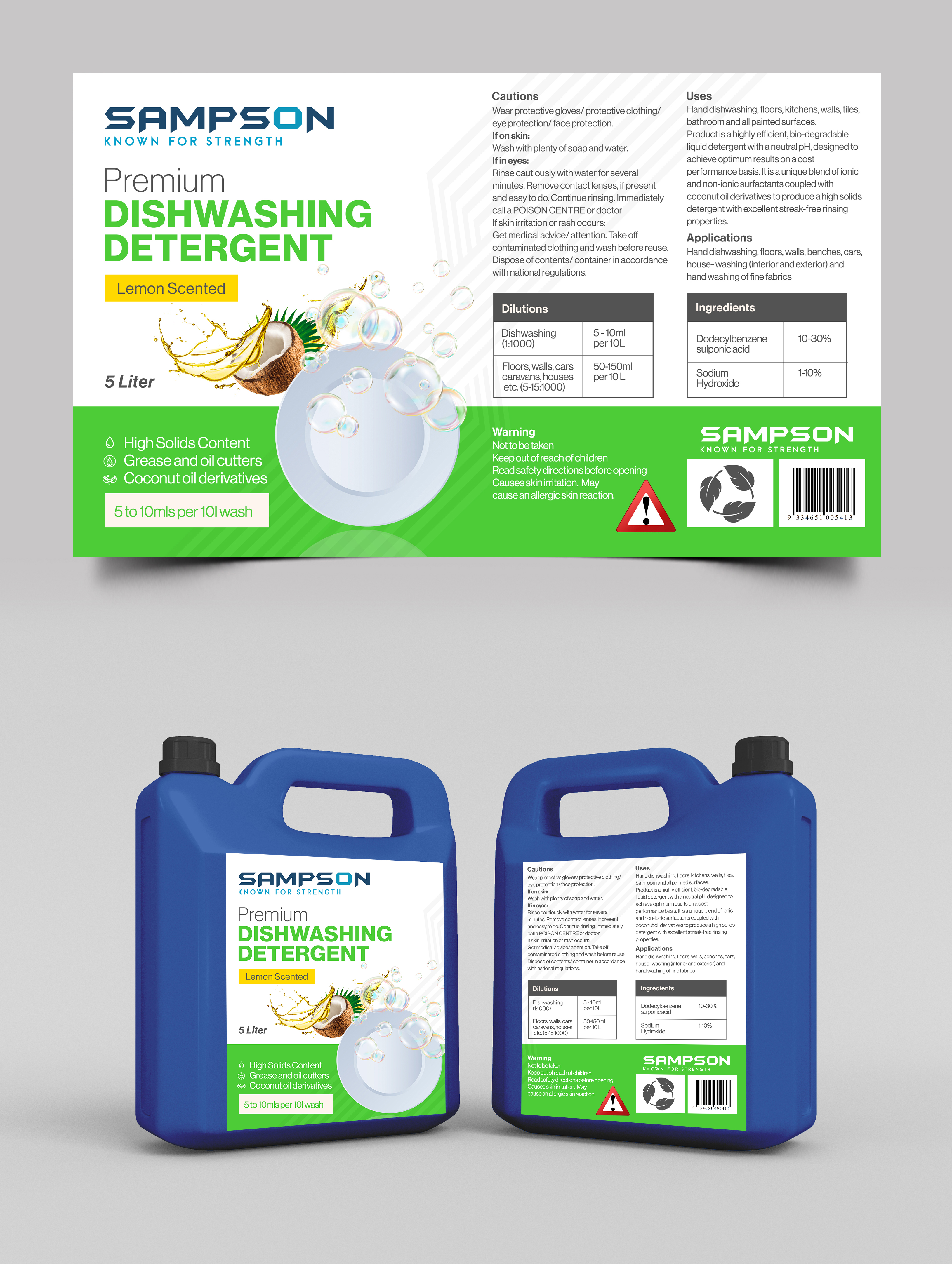 Graphic Design by Graphic Guy for Sampson Chemical Products | Design #28758163