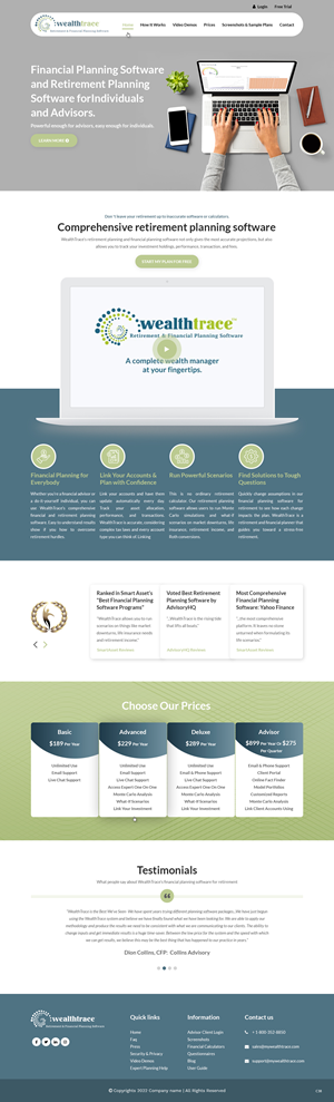 Web-Design von pb für WealthTrace | Design: #28702924