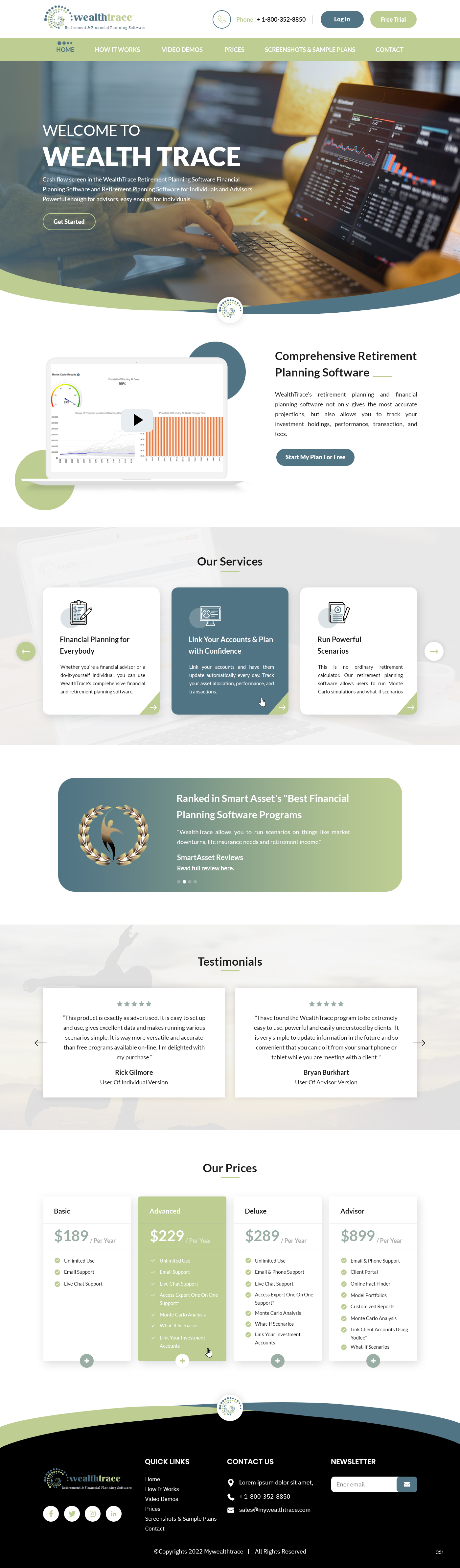 Diseño Web por pb para WealthTrace | Diseño #28702929