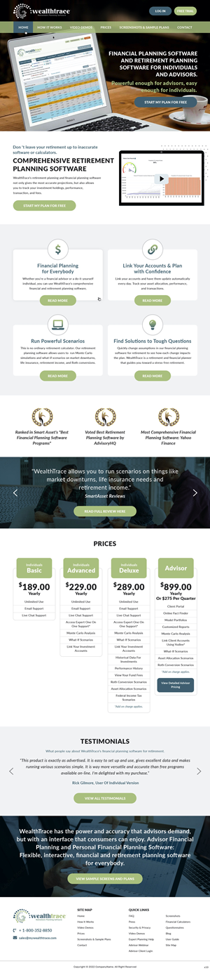 Web-Design von pb für WealthTrace | Design: #28702931