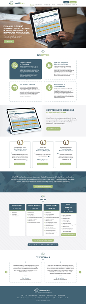 Web-Design von pb für WealthTrace | Design: #28706993