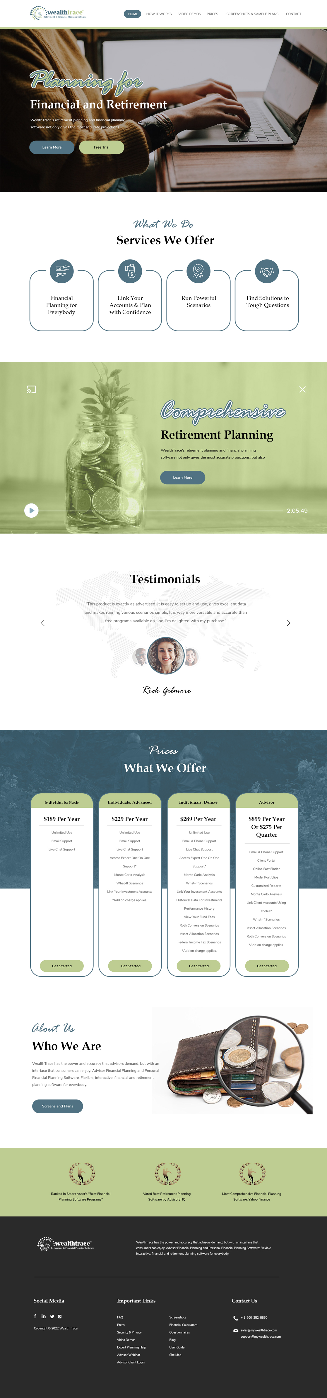 Web-Design von ag622988 für WealthTrace | Design #28701047
