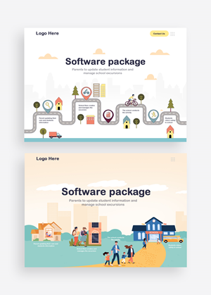 Design a homepage graphic to show a system journey | Diseño Web por nzdesigners