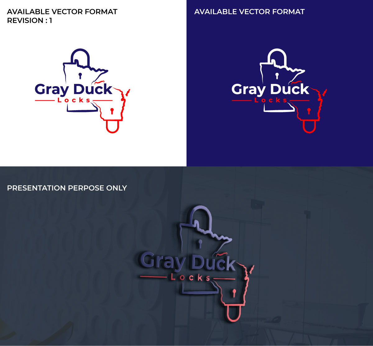 Logo Design by RS_Design for Gray Duck Security LLC | Design #28700225