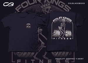A dead king Skeleton deadlifting, squatting, or holding barbells | T-Shirt-Design von Col 3