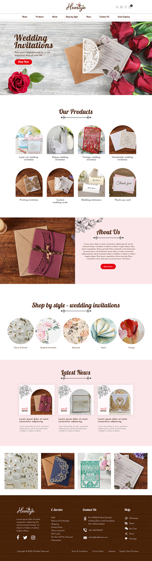 Shopify Design  for wedding invitations | Web-Design von MAHABA