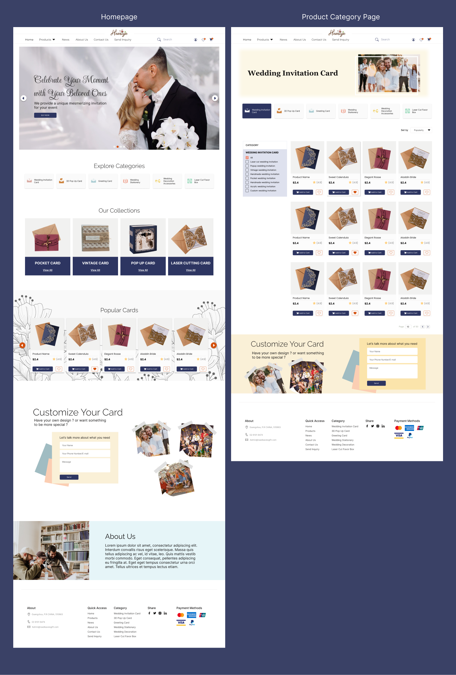 Web Design by Denis & Co. Design for RED LEAVES GIFT(HONGKONG).CO.LTD | Design #28738606