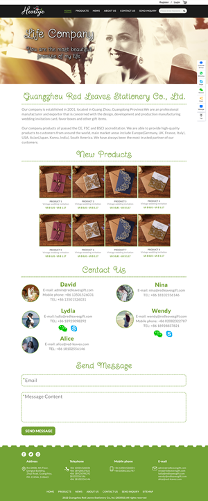 Web Design by MarkoE for RED LEAVES GIFT(HONGKONG).CO.LTD | Design: #28729239