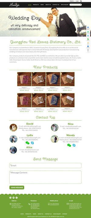 Web-Design von MarkoE für RED LEAVES GIFT(HONGKONG).CO.LTD | Design: #28732269