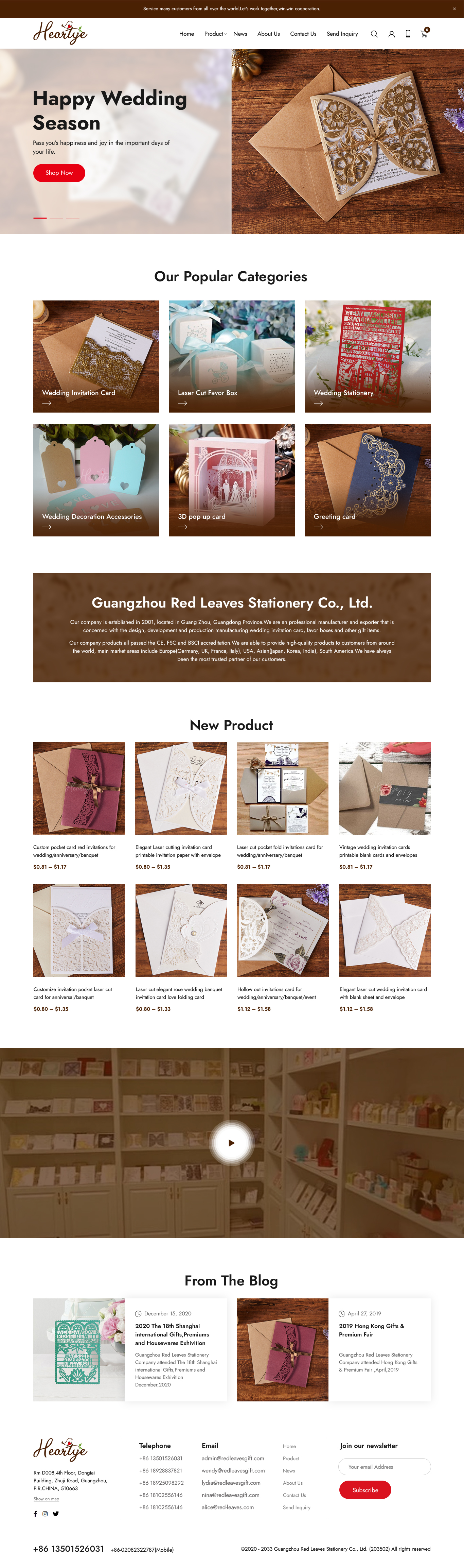 Web-Design von Sujit Banerjee für RED LEAVES GIFT(HONGKONG).CO.LTD | Design #28719409
