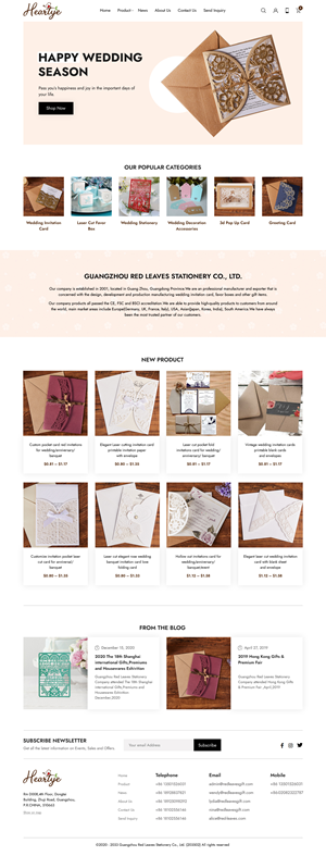 Web-Design von Sujit Banerjee für RED LEAVES GIFT(HONGKONG).CO.LTD | Design: #28719423