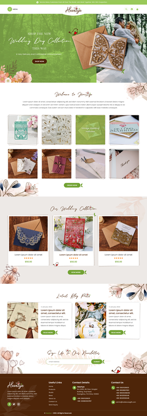 Shopify Design  for wedding invitations | Web Design par rightway